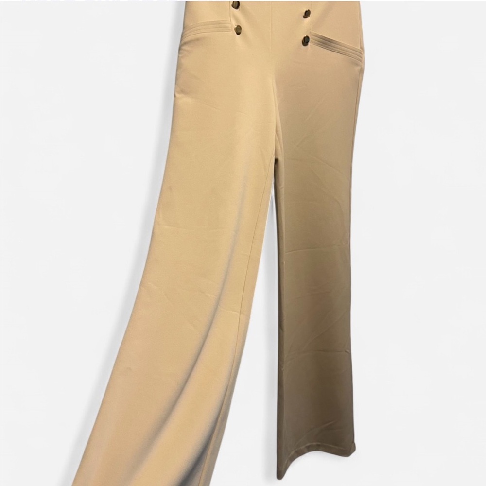 Forever 21 Cream Wide-Leg Trousers